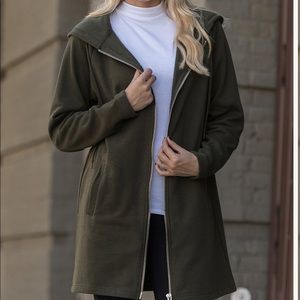 Zenana Olive green Oversized fleeced lined hoodie